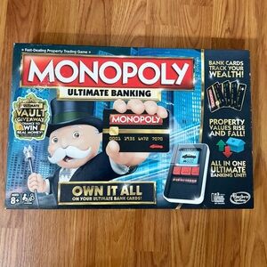 Monopoly Ultimate Banking Board Game Like New Hasbro USA Banking Unit Family